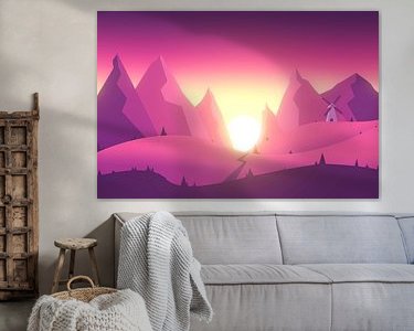 Voorbeeld van het werk in een kamer