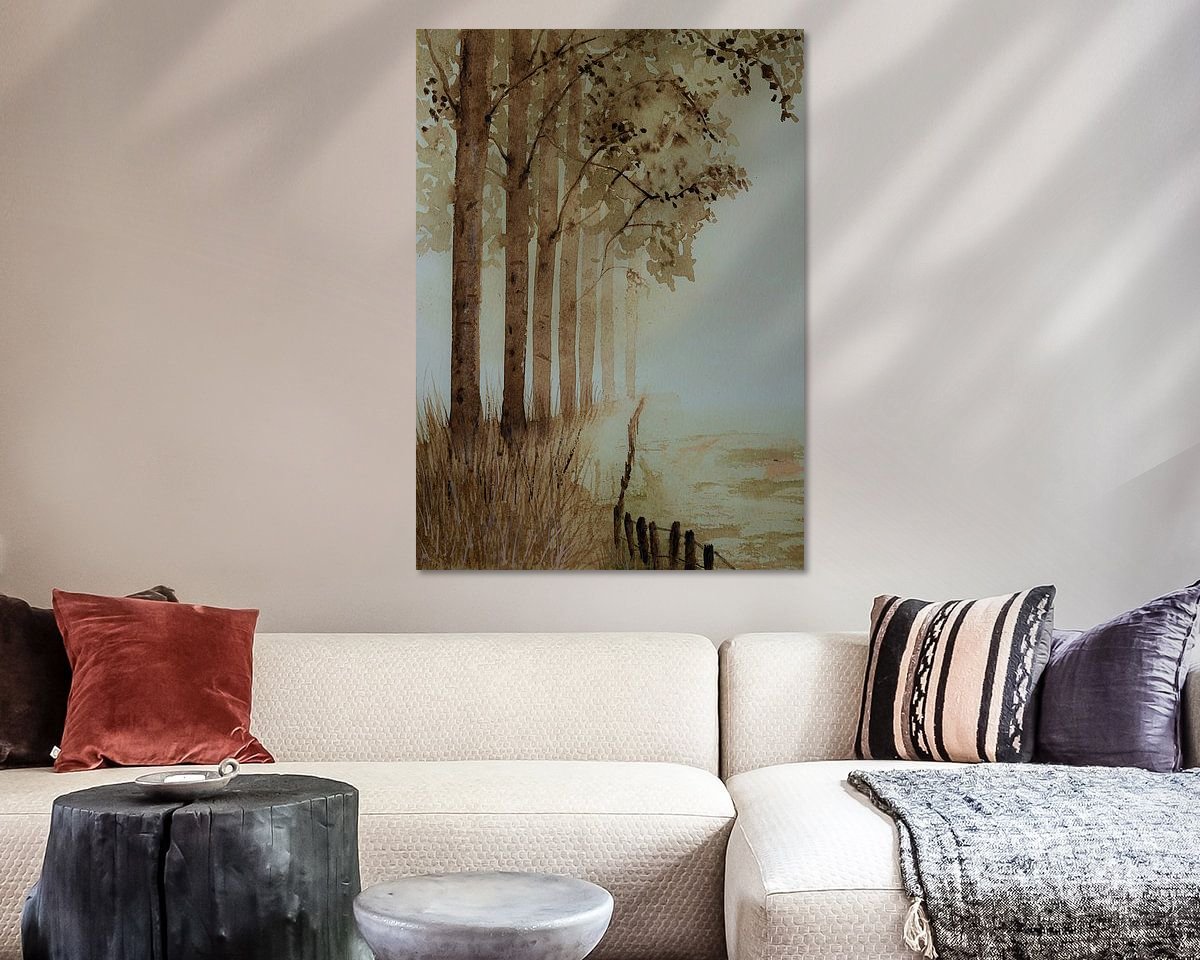 Voorbeeld van het werk in een kamer