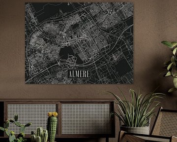 City map Almere - City - Dark variant - Map by Locus Studio