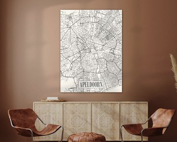 Stadskaart Apeldoorn - Stad - Lichte variant - Plattegrond van Locus Studio