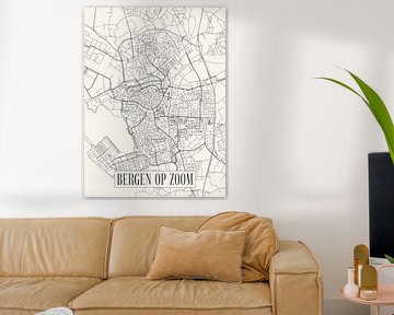 City map of Bergen op Zoom - City - Light version - Map by Locus Studio
