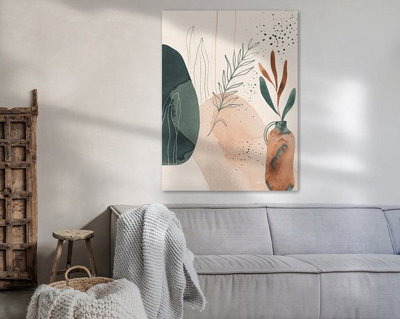 Voorbeeld van het werk in een kamer