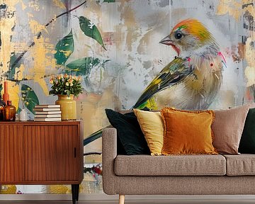 Schilderij Kleurrijke Vogel