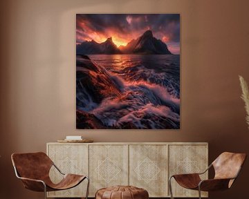 Stormachtig landschap