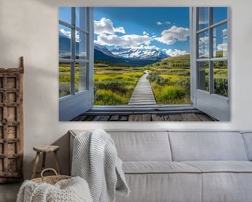 Pittoresque prairie de montagne sur Poster Art Shop