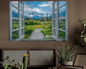 Pittoresque prairie de montagne sur Poster Art Shop