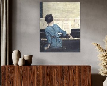 Portret vrouw achter piano van WEST EGG designs