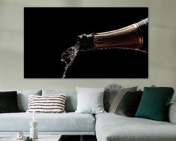 Champagnefles portret panorama van TheXclusive Art