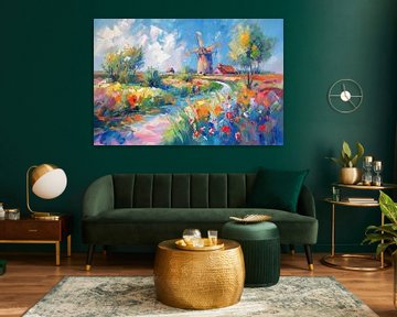 Tulpenvelden met windmolen van ARTemberaubend