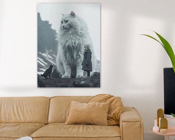 Giant fluffy cat