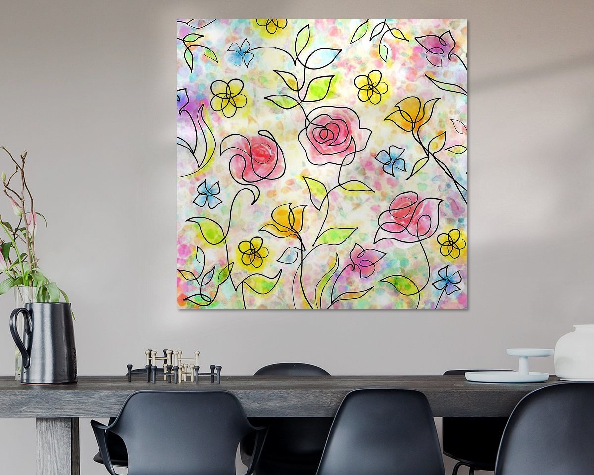 Voorbeeld van het werk in een kamer