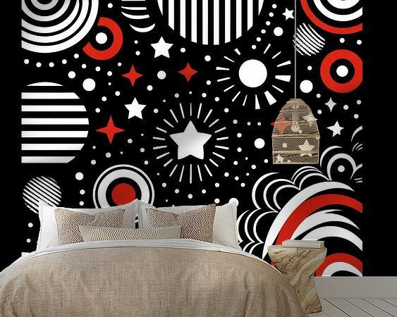 Voorbeeld van het werk in een kamer