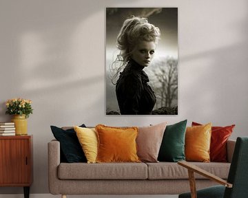 blonde vrouw portret van Egon Zitter