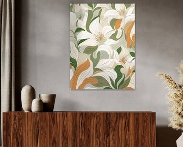 Sereen Bloemenveld in Zachte Aardetinten van Color Square