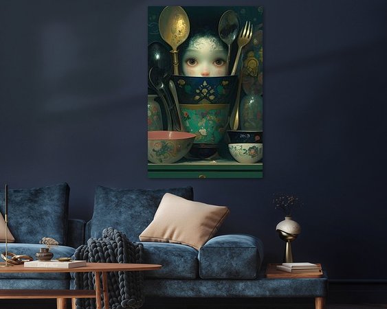 Voorbeeld van het werk in een kamer