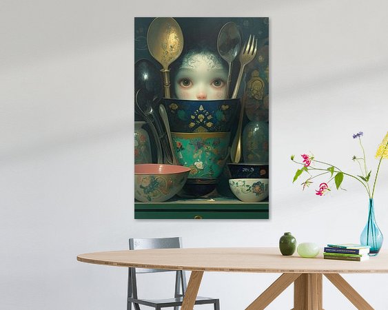 Voorbeeld van het werk in een kamer