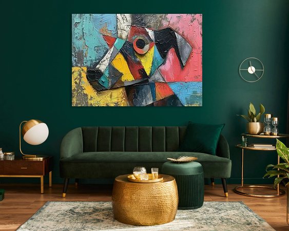 Voorbeeld van het werk in een kamer