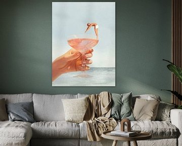Sip And Dive - Cocktail Collage Kunstdruk van Dagmar Pels