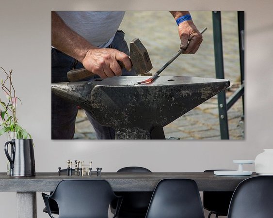 Voorbeeld van het werk in een kamer