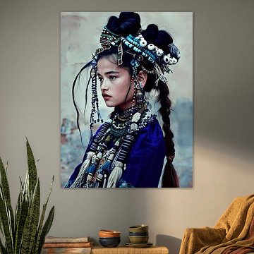 Porträt "Nomadenmädchen" von Carla Van Iersel