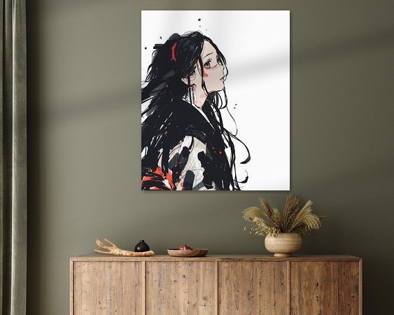 Voorbeeld van het werk in een kamer