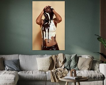 portret vrouw met chocolade van Egon Zitter