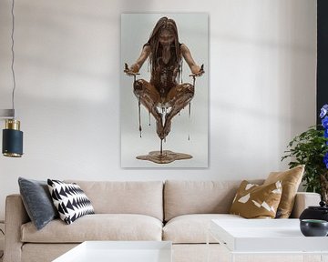 studio portrait woman with chocolate jumps by Egon Zitter