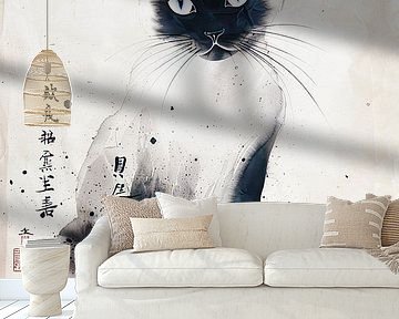 Aquarel Siamese kat decoratie