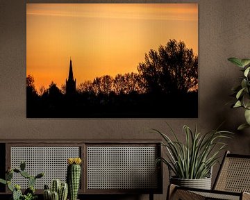 Siluet Skyline Steenwijk van Brian Morgan