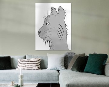 Vrolijke grijze kat van Stinis illustraties