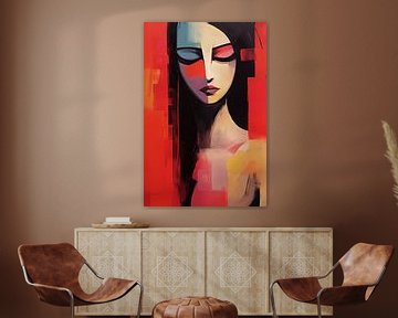 Abstract gezicht van Bert Nijholt