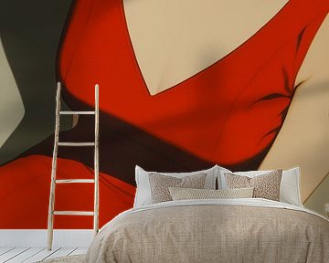 Anspruchsvolle Eleganz in rotem Kleid von Color Square