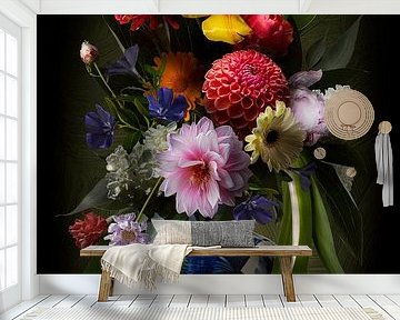 Royal trisha - bloem stilleven van Sander Van Laar