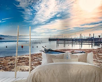 Boat on the shore by Dieter Walther