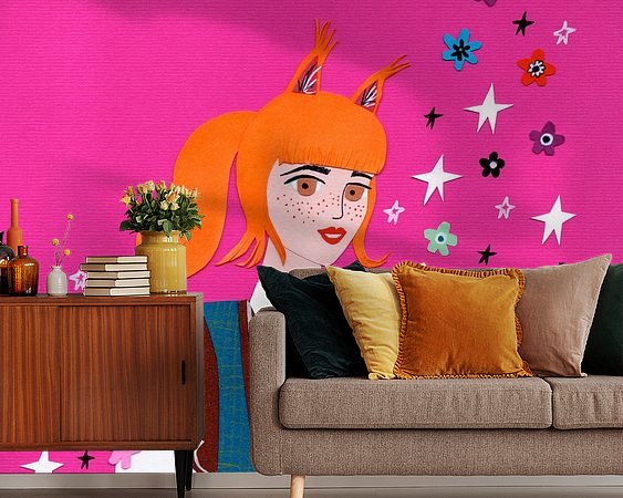 Voorbeeld van het werk in een kamer