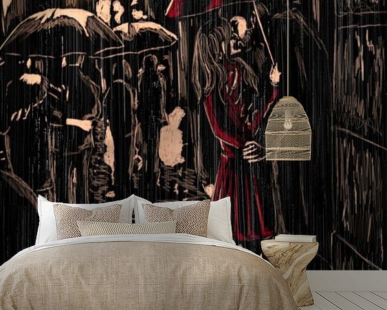 Voorbeeld van het werk in een kamer