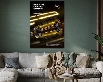 Volkswagen Golf R Poster van Ali Firdaus