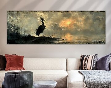 Serenade zum Sonnenaufgang: Ein Paradiesvogel am Ufer