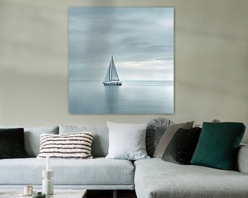 Lonely boat on the lake