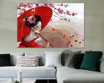 picturesque Japanese Geisha by Egon Zitter