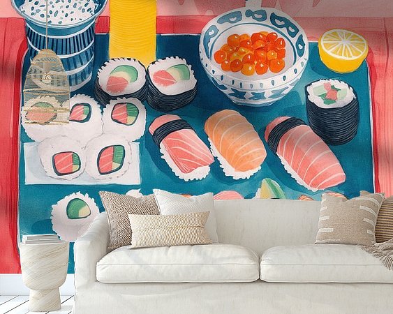 Voorbeeld van het werk in een kamer