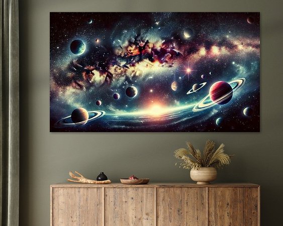 Voorbeeld van het werk in een kamer