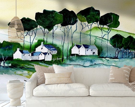 Voorbeeld van het werk in een kamer