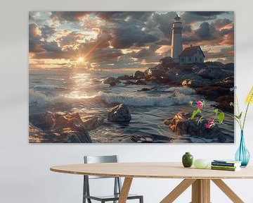 Phare sur une île déserte
