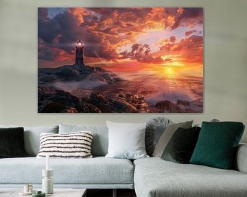 Phare au coucher du soleil