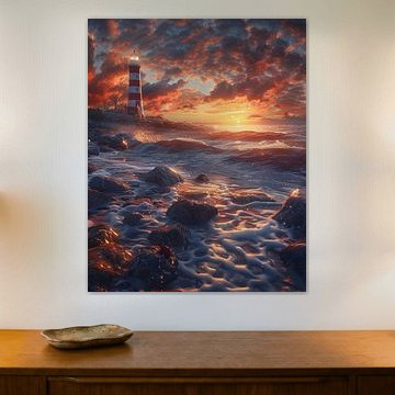 Lighthouse and coastal twilight