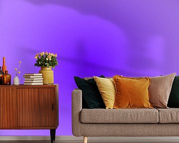 Retro 70's, Paars neon verloop abstracte kunst van Anna Sokol