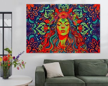 Flowerpower Fantasie Porträt