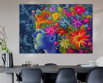 Flowerpower Fantasie Porträt