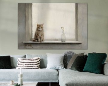 Katze am Fenster von Heike Hultsch